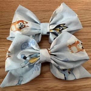Set of 2 5” Bluey Hair Bows - Alligator Clip